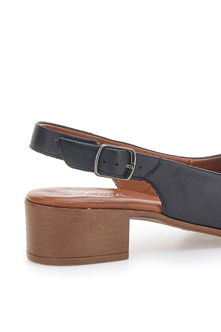Blaue Sandalen mit Blockabsatz und Obermaterial aus Leder PITTARELLO LOOK 243065