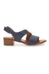 Blaue Sandalen mit niedrigem Absatz und Obermaterial aus Leder PITTARELLO LOOK 243080