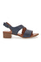 Blaue Sandalen mit niedrigem Absatz und Obermaterial aus Leder PITTARELLO LOOK 243080