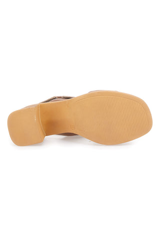 Sandali Cuoio con Tacco Medio a Blocco PITTARELLO LOOK MK3619214