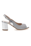 SandalI Slingback Argento con Punta Aperta PITTARELLO GLAM 5916