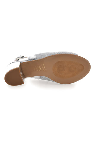 SandalI Slingback Argento con Punta Aperta PITTARELLO GLAM 5916