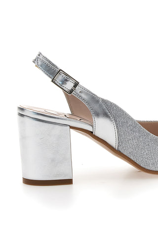 SandalI Slingback Argento con Punta Aperta PITTARELLO GLAM 5916