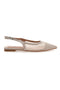 Beige Pumps mit Riemen hinten Le havre XQJ52012