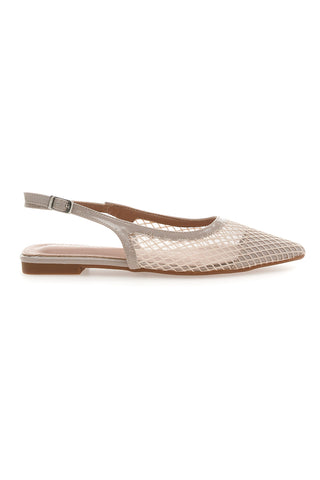Beige Pumps mit Riemen hinten Le havre XQJ52012