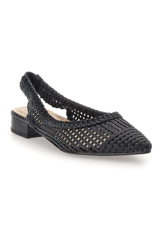 Slingback da donna nere traforate con tacco basso Le Havre GZ2405273