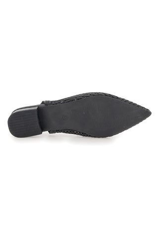 Slingback da donna nere traforate con tacco basso Le Havre GZ2405273