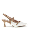 Weiße Slingbacks mit Riemchen Burani 51852c1209