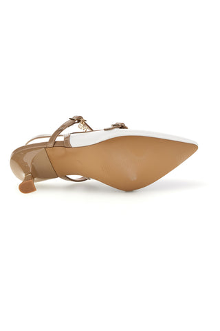 Weiße Slingbacks mit Riemchen Burani 51852c1209