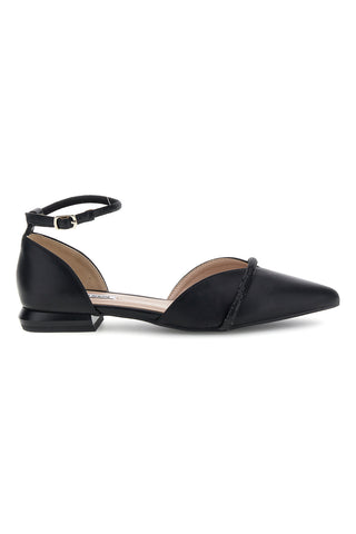 Burani 51098C840 Schwarze spitze Ballettschuhe mit Riemen