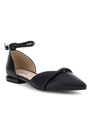 Burani 51098C840 Schwarze spitze Ballettschuhe mit Riemen