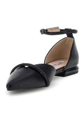 Burani 51098C840 Schwarze spitze Ballettschuhe mit Riemen