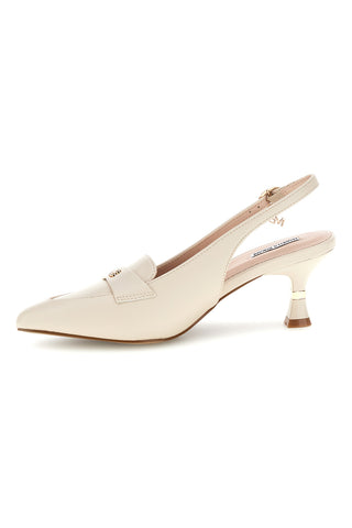 Beige Dekolleté mit Slingback-Riemen mittlerer Absatz Burani 51101c794