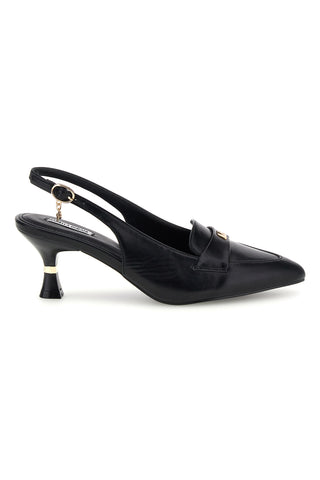 Décolleté nere con cinturino slingback e morsetto decorativo Mariella Burani 51101C1563