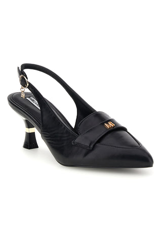 Schwarze Pumps mit Slingback-Riemen und dekorativem Hufeisen Mariella Burani 51101C1563