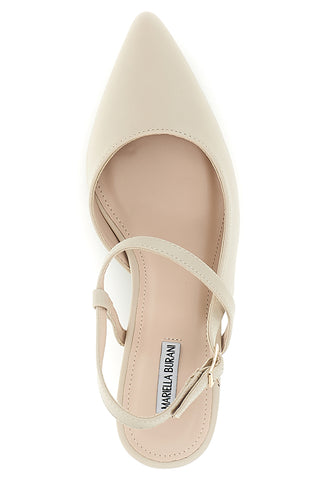 Décolleté beige con cinturino incrociato slingback tacco medio Burani 51853c1225