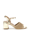 Sandali oro tacco largo cinturino First lady P694