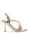 Gold-Sandalen mit Strass High Heel First Lady P704