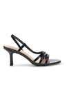 Schwarze Lackleder Sandalen mit hohem Absatz First Lady P709
