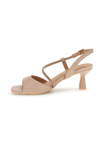 Nackte Sandalen mit Strasssteinen Mon dieu 2332Q12