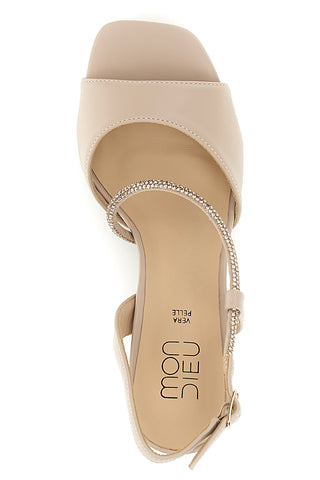Nackte Sandalen mit Strasssteinen Mon dieu 2332Q12
