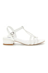 Sandalo bianco con tacco basso Burani 519431346