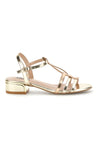 Sandalo oro con tacco basso Burani 519431343