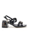 Schwarze Sandalen mit breitem Absatz und Riemen Laura biagiotti 9739