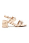 Beige Sandalen mit breitem Absatz und Riemen Laura biagiotti 9739