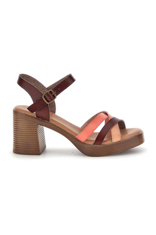 Beige Sandalen mit Absatz und Plateau Prima riga AD897701