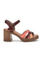 Sandali beige con tacco e plateau Prima riga AD897701