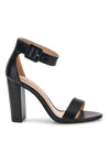 Schwarze Sandalen mit hohem Absatz und Riemen First Lady CV98111