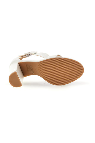 Weiße Sandalen mit hohem Absatz und Riemen First Lady CV98111