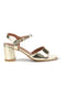 Sandali Oro con tacco largo e cinturino Le havre paris A52611