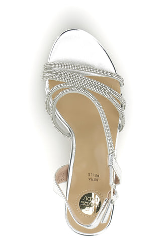 Silberne Sandalen mit hohem Absatz und Riemen Le havre paris Ap25s9117