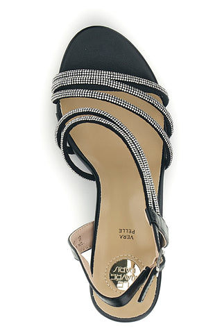 Schwarze Sandalen mit hohem Absatz und Riemen Le havre paris Ap25s9117