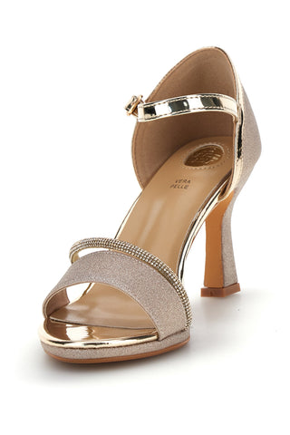 Goldene Sandalen mit hohem Absatz und Riemen Le havre paris Ap25s9116