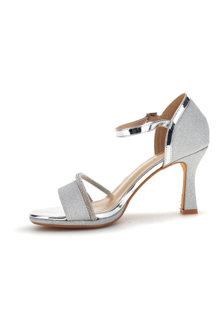 Silberne Sandalen mit hohem Absatz und Riemen Le havre paris Ap25s9116