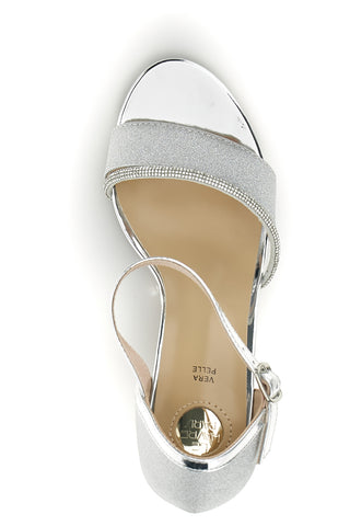 Silberne Sandalen mit hohem Absatz und Riemen Le havre paris Ap25s9116