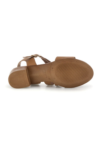 Sandali cuoio in vera pelle con cinturini e fibbia Pittarello Look 243050