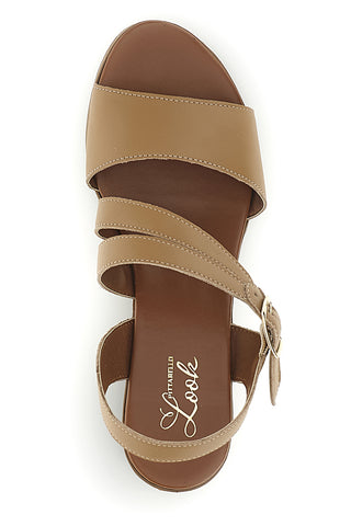 Sandalen aus echtem Leder mit Riemen und Schnalle Pittarello Look 243050
