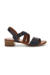 Sandali blu in vera pelle Pittarello look 243050