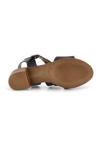 Sandali blu in vera pelle Pittarello look 243050