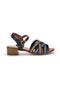 Blaue Ledersandalen mit niedrigem Absatz und Riemen Pittarello Look 243110