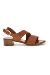 Braune Ledersandalen mit gekreuzten Riemen Pittarello Look 243080