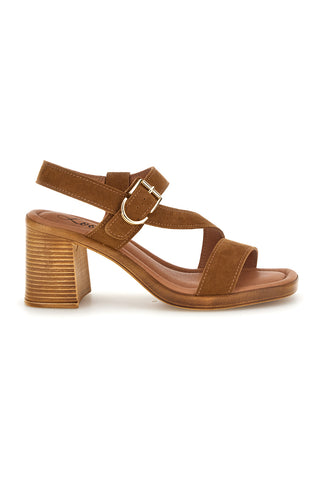 Ledersandalen mit Absatz und Schnalle im Pittarello-Look MK3909214