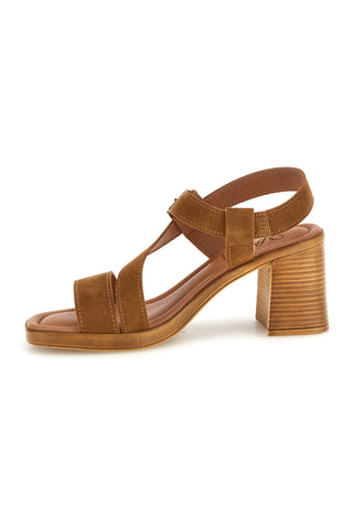 Sandali Cuoio con tacco e fibbia Pittarello look MK3909214