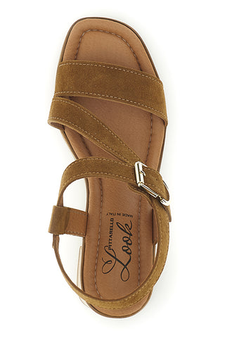 Sandali Cuoio con tacco e fibbia Pittarello look MK3909214