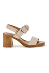 Made in Italy beige Sandalen mit Maxi-Schnalle Pittarello-Look MK3619214