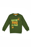 Felpa Girocollo Pitt Kids 2039 Verde Oliva